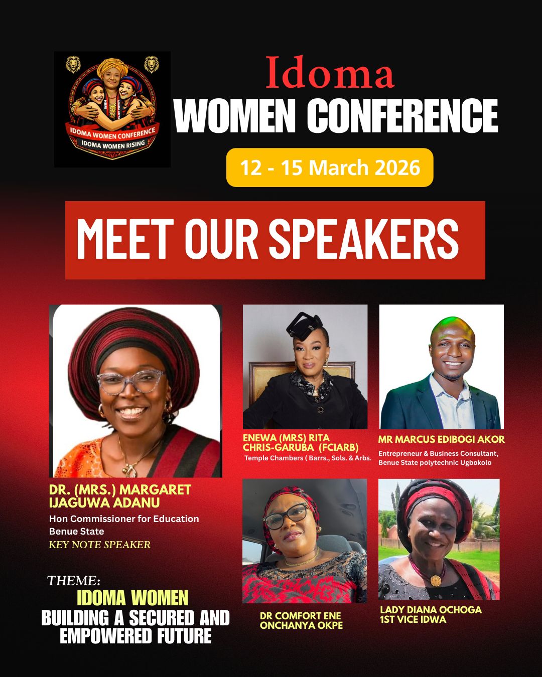 Meet the Speakers at the 1st Idoma Women Conference 2026